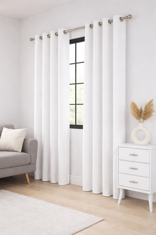 Duck Decor Ivory Solid Curtains