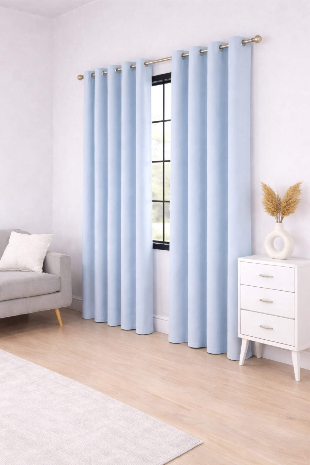 Duck Decor SkyMist Solid Curtains