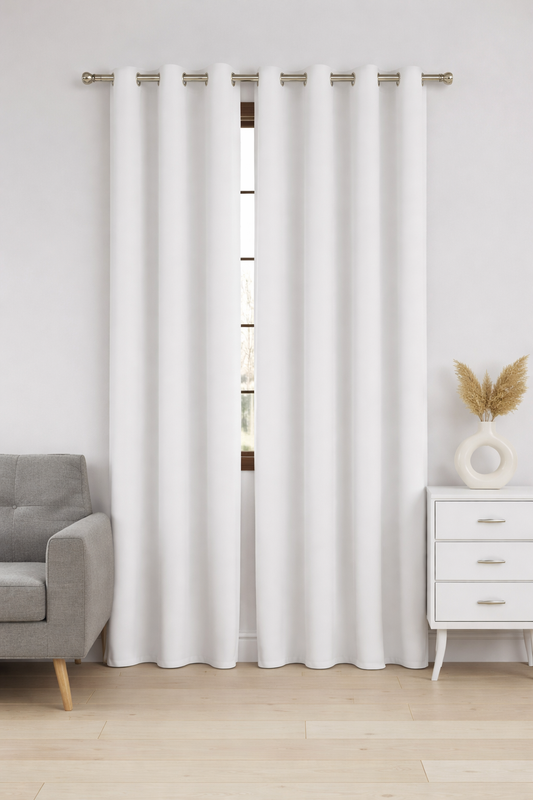 Duck Decor Ivory Solid Curtains