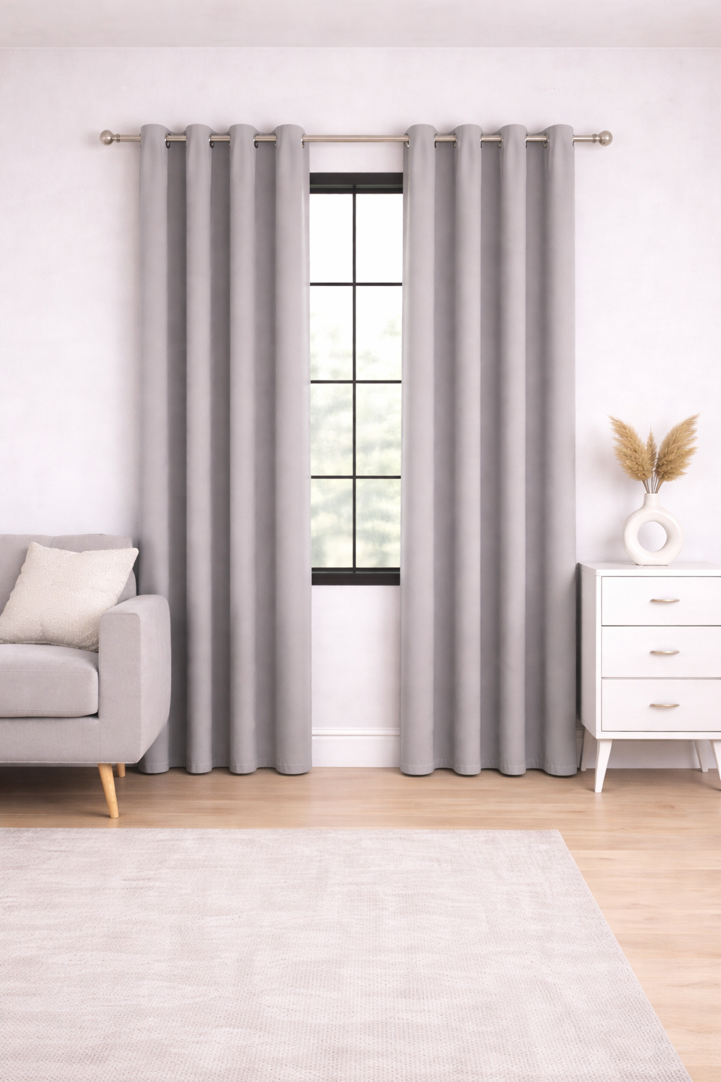 Duck Decor Slate Solid Curtains