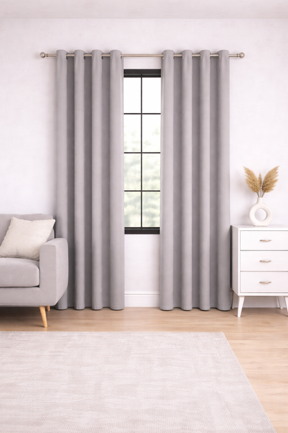 Duck Decor Slate Solid Curtains