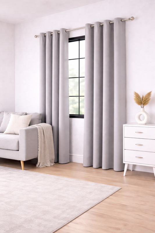 Duck Decor Slate Solid Curtains