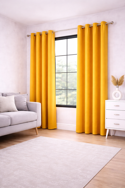 Duck Decor Sunshine Solid Curtains