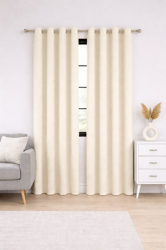 Duck Decor Solid Plain Curtains – 7 & 9 Ft