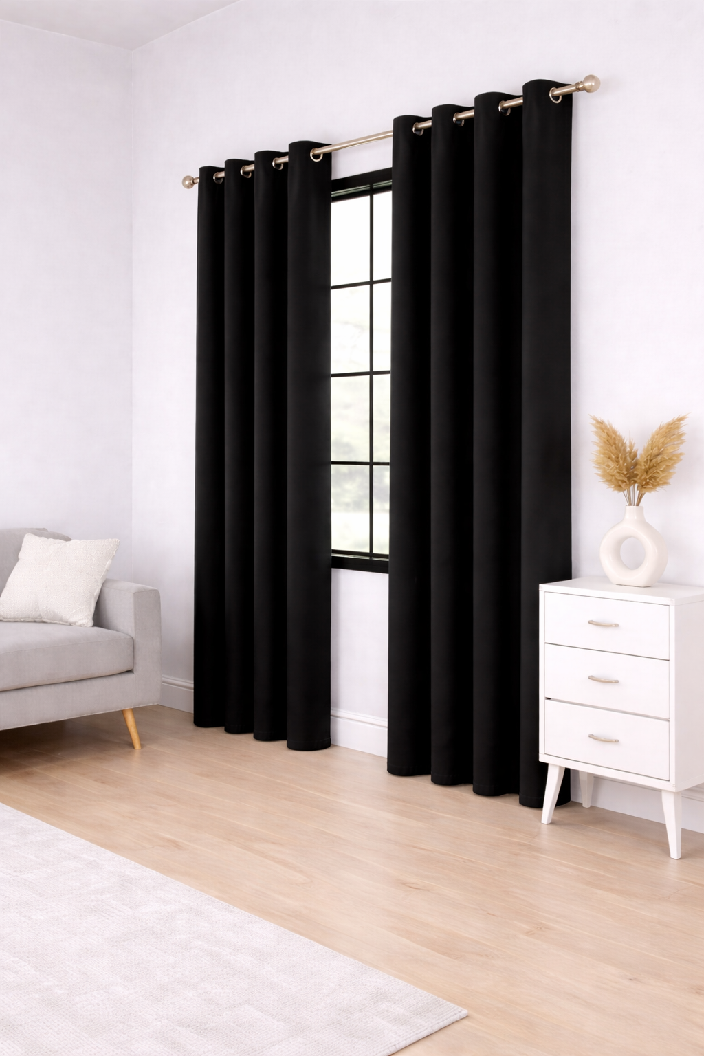 Duck Decor Midnight Solid Curtains