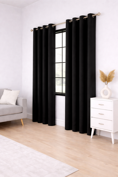 Duck Decor Midnight Solid Curtains